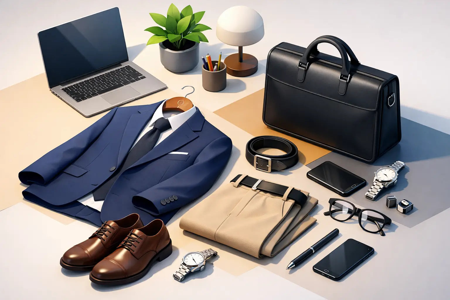 Básicos elegantes para trabalhar bem vestido