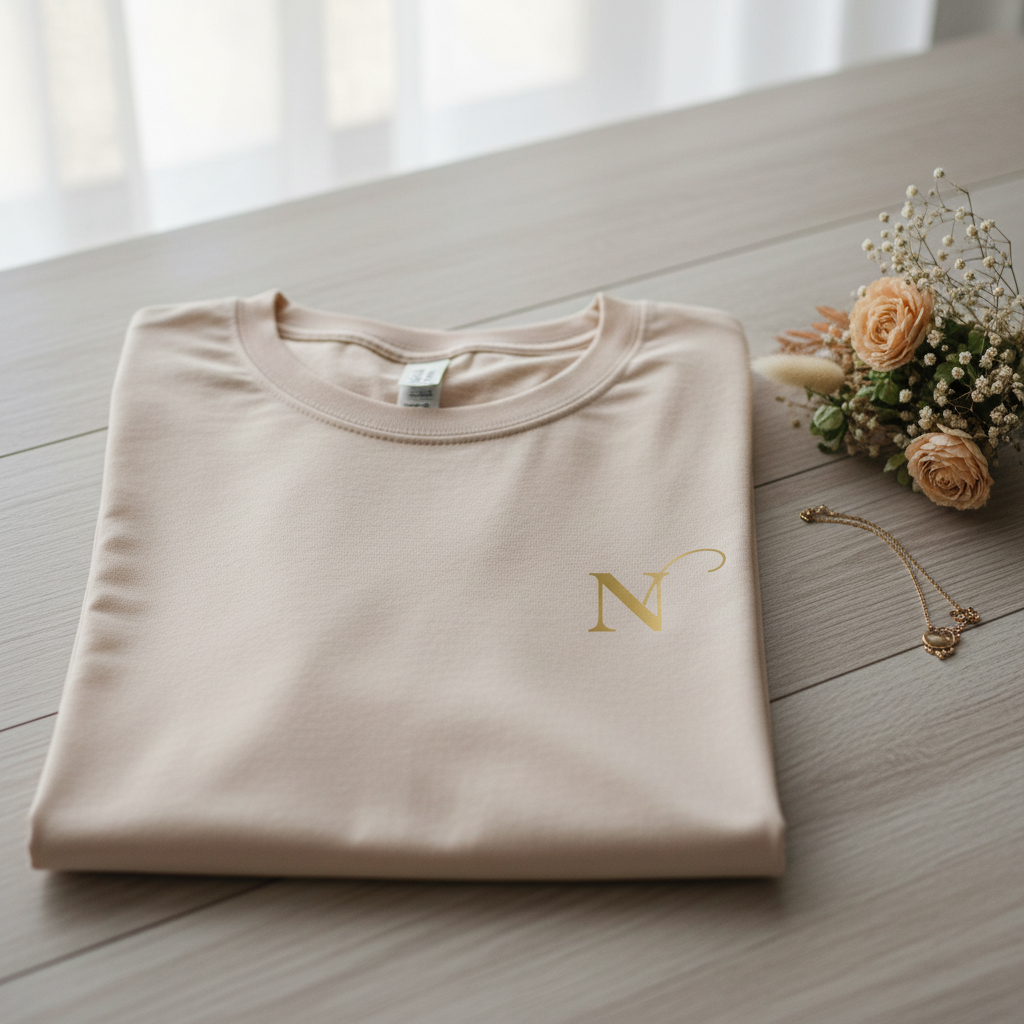 Camiseta Feminina Algodão Sustentável - Bordado