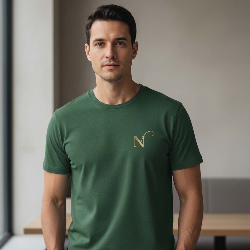 Camiseta Masculina Algodão Sustentável - Bordado