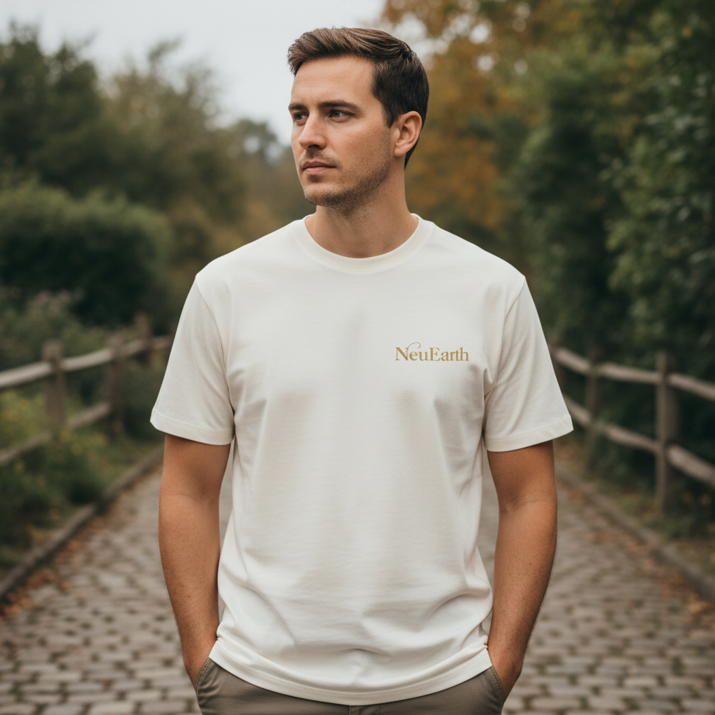 Camiseta Masculina Algodão Sustentável - Bordado